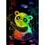 Scratch art book with a rainbow panda on a black background