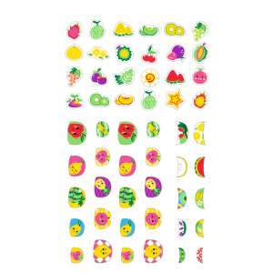 Avenir Nagelaufkleber Obst, Bogen mit Nagelaufklebern mit verschiedenen Obstdesigns - Nagelaufkleber
