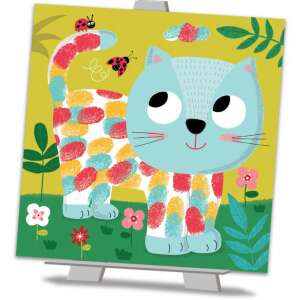 CreaLign Ujjfestő készlet, Macska ujjfestés, Gyerekek művészeti tevékenysége, Könnyű festés kisgyermekeknek - Crealign