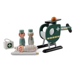 Fa mentőhelikopter játékfigurákkal Magni