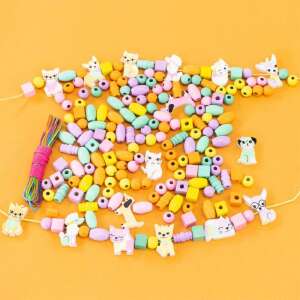 Kis kedvencek, fa gyöngyfűző készlet Nice Group