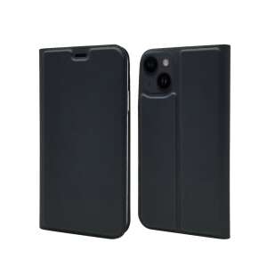 Black iPhone 15 flip case, Cellect brand, side view - Apple Phone Case