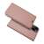 Rosegold iPhone 15 Plus flip case, Cellect brand, angled view