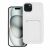 White iPhone 15 Plus case with card holder