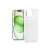 White silicone phone case with card holder for Apple iPhone 15 Plus