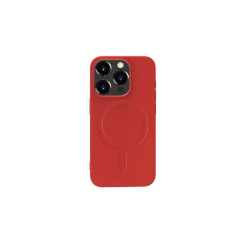 Red iPhone 15 Pro Max magnetic silicone case