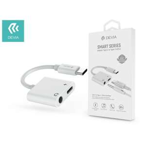 Devia Smart Series Type-C - 3,5 mm jack audio adapter, fehér - Devia