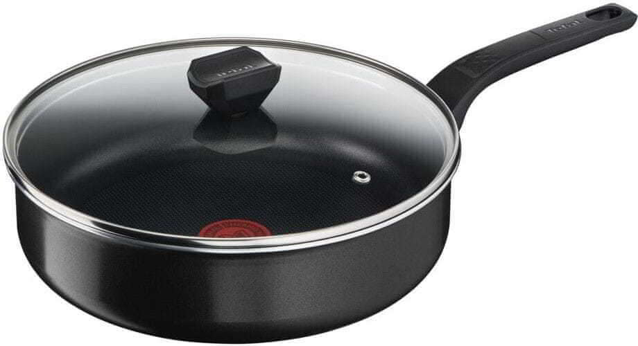 E-shop Tefal B5673253 Simply Clean červená hlboká panvica 24 cm + kryt