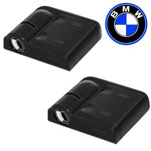 Set of 2 EVONYX BMW logo door projectors with LED hologram, compatible with all BMW models, with sensor, powered by 3 AAA batteries - BMW Light & Indicator
