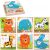 Leziter BTE-6 puzzle cuburi cu animale pentru copii, cu tigru, elefant, zebră, girafă, leu și iepure