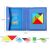 Leziter Mágneses tangram puzzle méretekkel