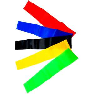 5 részes edző gumiszalag készlet, különböző színek és ellenállási szintek, fitness felszerelés - Alakformálás