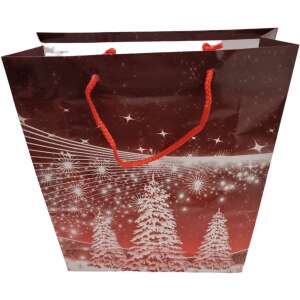 Karácsonyi Ajándéktasak - Fenyőminta - 26x32cm