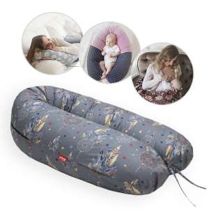 Scamp univerzális szoptatós párna Grey Dream színben, alváshoz, szoptatáshoz és baba támasztáshoz - Scamp