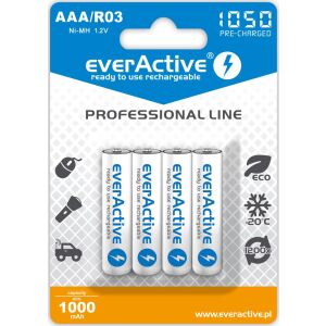 everActive Ni-Mh 1050mAh R2U micro-sized battery 4pcs 119991381 - Accumulator
