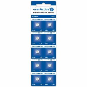 everActive AG4 LR626 1.5V Alkaline Knopfzellen Batterie 10er Pack - EverActive