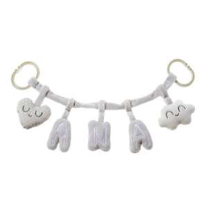 Artesavi babakocsi játék szívvel, felhővel és betűkkel, névvel személyre szabható - Artesavi