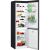 Indesit LI8 S2E K black refrigerator with open doors and food inside
