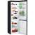 Indesit LI8 S2E K black bottom freezer refrigerator with open doors and food