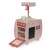 Label Label rózsaszín fa játék konyha sütővel, mosogatóval, tárolóval, krétatáblával és nyitva táblával