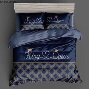 King Queen Kék Ágyneműhuzat 84696845 