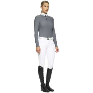 Cavalleria Toscana Női Hosszú Ujjú Teljesítmény Ing, Szürke - Női blúz, ing