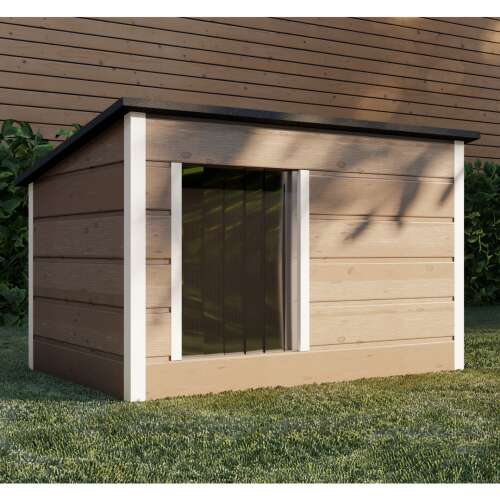 Pepita Insulated Flat Roof Doghouse for Large Dogs XXL + Gift Toy - Multicolour 84765756