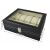 Óraszervező 10 rekesz black leather watch box with dimensions
