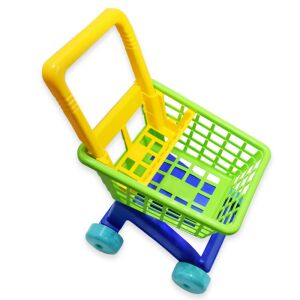 Wózek na zakupy dla dzieci Dorex, zielona i żółta plastikowa zabawka - Sklep, zabawa, zakupy