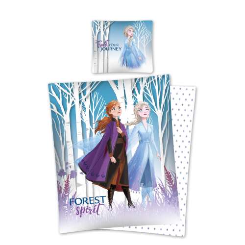 Jégvarázs 2 Erdei Szellem ágynemű szett, Annával és Elsával, 140x200 cm