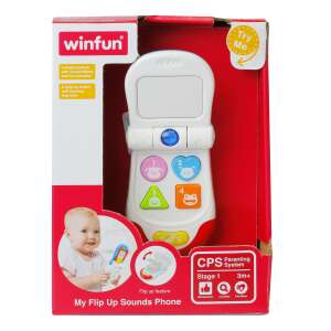 Winfun My Flip Up Sounds Phone, a baby toy phone with lights and sounds, recommended for ages 3 months and up - Musical Toy