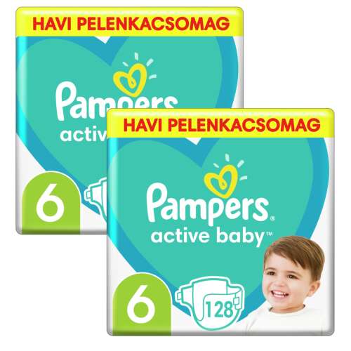 Pampers Active Baby 2x mesačné balenie plienok 13-18kg Junior 6 (256ks) 47265519
