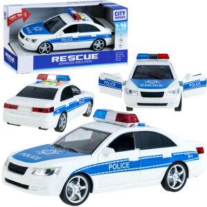 Rescue Advanced Simulation police car toy with lights and sounds, multiple views - Nonbrand Kids's play car