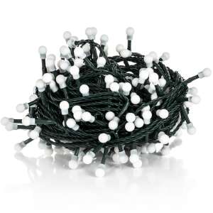 Retlux RXL221 100 LED светлини с бели крушки, 10m дължина, зелен кабел