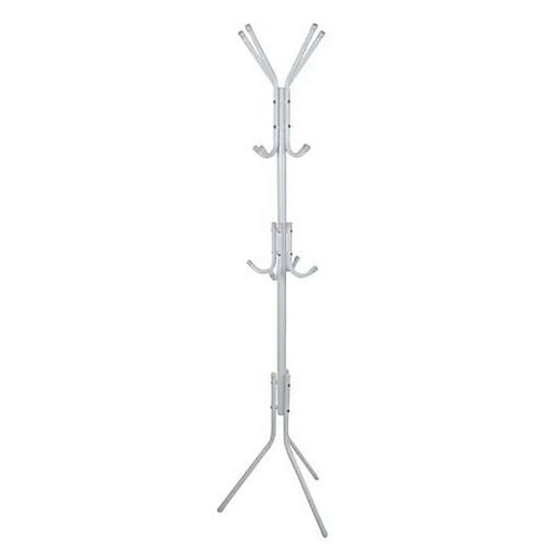 Suport pentru haine mobil practic, inaltime de 175 cm, alb