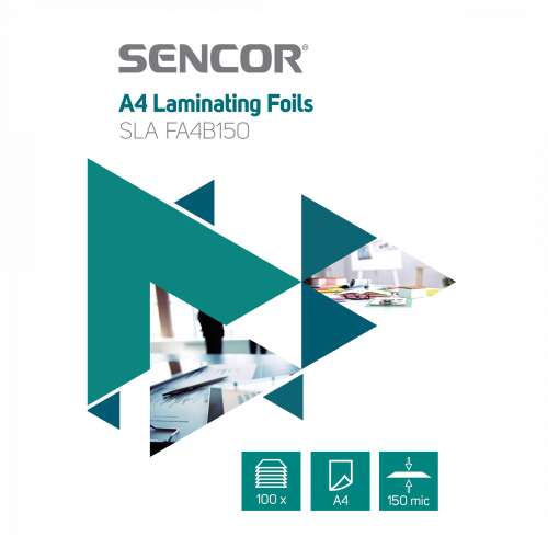 Sencor SLA FA4B150 A4-Laminierfolie, 2x75 Mikron, 100 Folien pro Karton