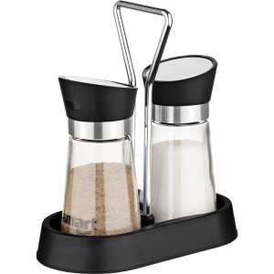 Set de sare și piper Lamart LT7020, negru și oțel inoxidabil, recipiente din sticlă, 2 piese - Lamart