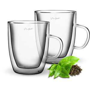 Set de 2 pahare termo pentru ceai Lamart LT9008 SET, 420ml, cu pereți dubli, rezistent la căldură, potrivit pentru mașina de spălat vase, potrivit pentru cuptorul cu microunde - Lamart
