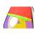 Cort de joacă cu tunel și 200 de bile cadou #galben-violet 33205212}