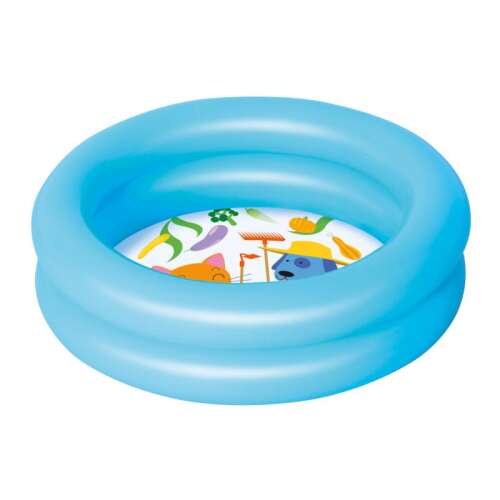 Bestway 61x15cm Baby Pool, aufblasbar, blau, mit Katzen- und Hundedesign