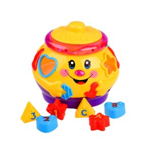 Formabedobós zenélő bödön játék, shape sorting musical pot toy - Developmental Toy for Baby