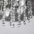 Detailed view of crystal pendants on Globo Lighting Kalla 15809D ceiling light