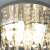 Close-up of Globo Lighting Kalla 15809D crystal pendants and E14 bulbs