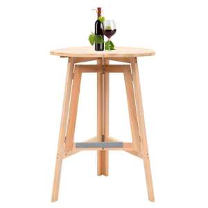Timeless Tools Folding Party Table, round wooden table with three legs, perfect for parties, events, and gatherings - Garden Table