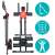 Timeless Tools abdominal muscle strengthening machine, black and red, 4 adjustable difficulty levels, features