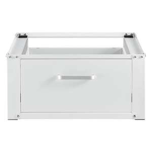 Поставка за пералня Timeless Tools с чекмедже, преден изглед, бяла метална рамка с чекмедже - Аксесоари за големи домакински уреди