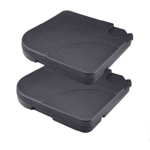 Timeless Tools 2 pack of black, square, water and sand filled, heavy duty, cross-shaped umbrella base
