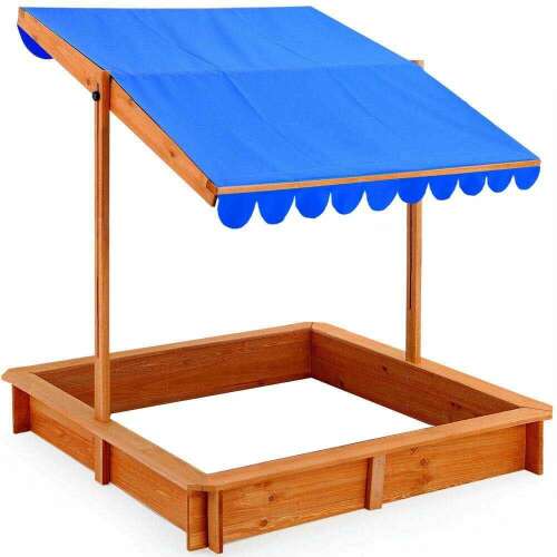 Timeless Tools Sandbox with Roof and Benches #brown-blue