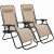 Timeless Tools Zero Gravity Beige Garden Chairs - Set of 2