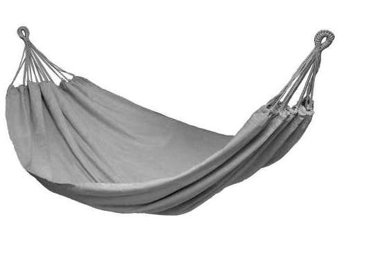 Timeless Tools Two-Person Hammock for Indoor and Outdoor Use, with Storage Bags, 200 x 150 cm, Grey